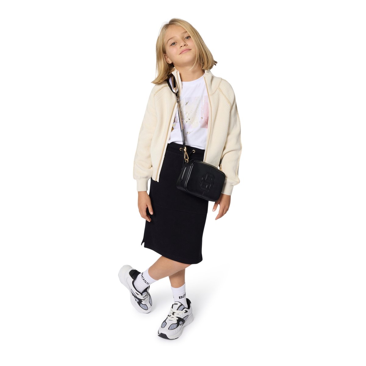 T-shirts à manches longues blanc, BOSS KIDSWEAR