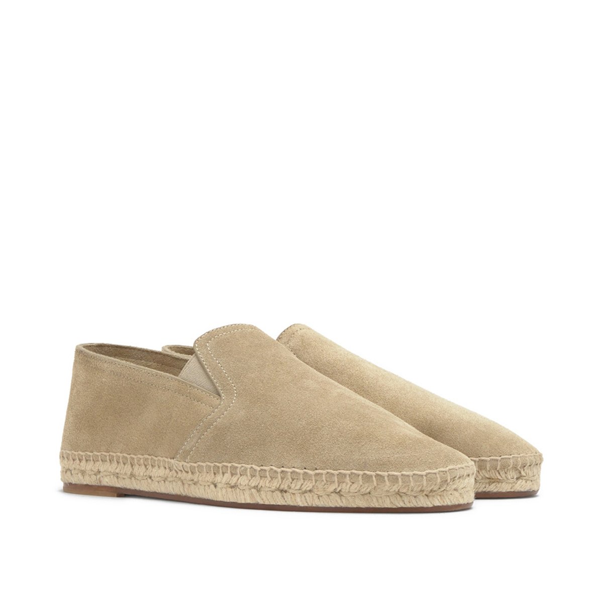 Espadrille plate slip-on en cuir JAMES PLATFORM sable, CASTANER