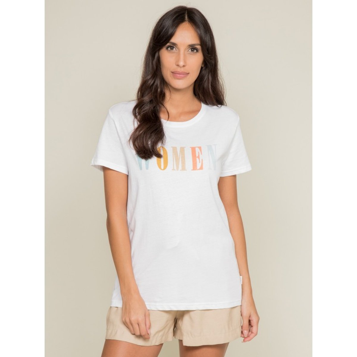 T-shirt Col Rond Message Frechou blanc, DONA LISA