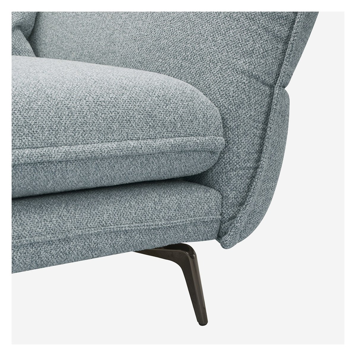 Canapé en tissu texturé avec dossier avance-recule VILOBI bleu, HABITAT