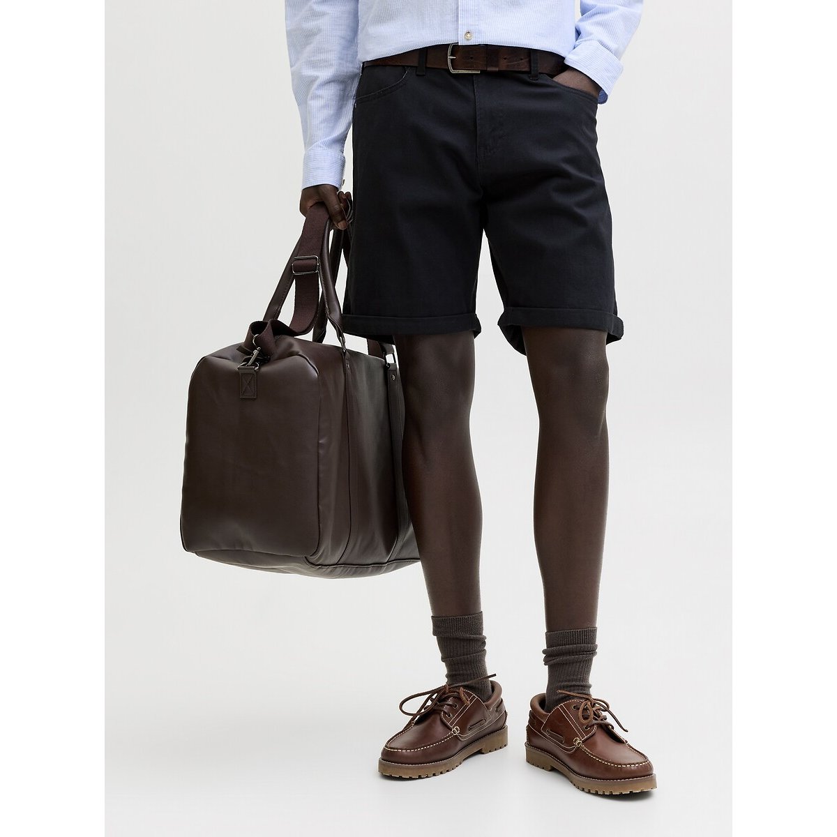 Short met omslag donkerblauw, JACK & JONES