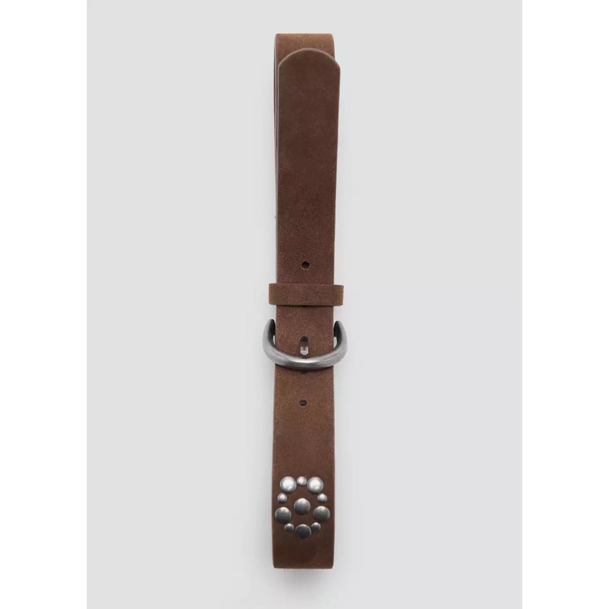 Ceinture en cuir à clous marron, MANGO KIDS