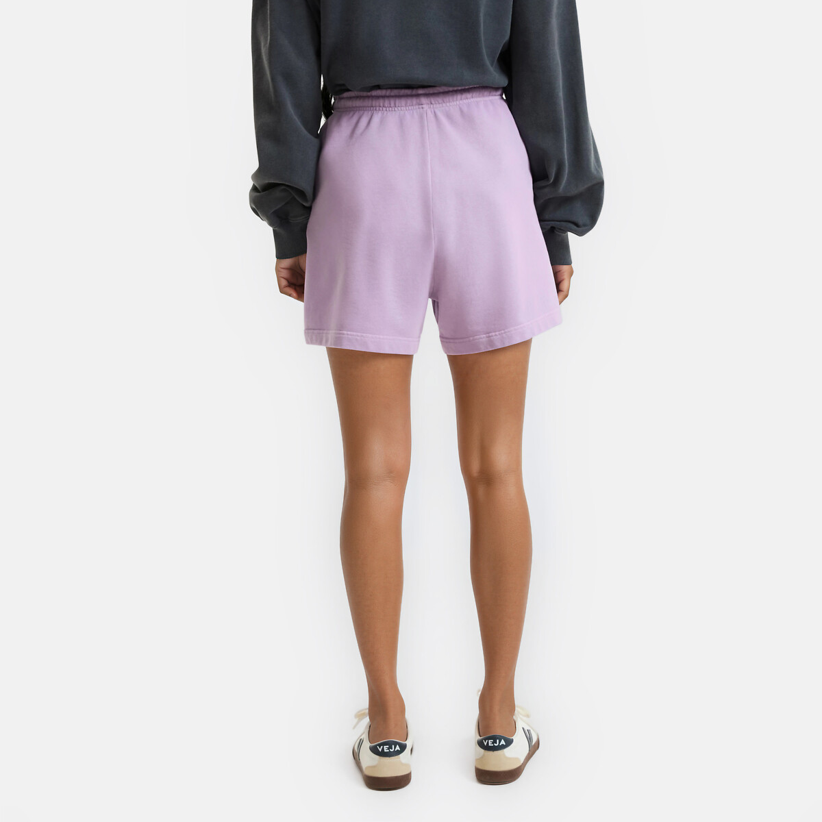 Elasticated Waist Shorts mauve purple, LA REDOUTE COLLECTIONS