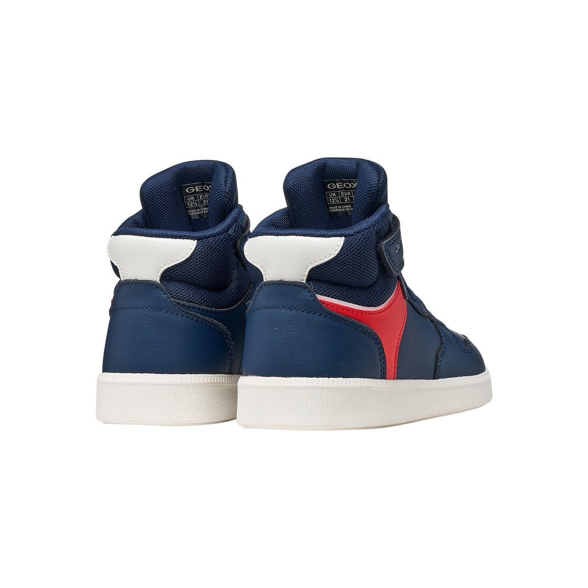 Basket Montante à Scratch Emberlix Boy marine/rouge, GEOX