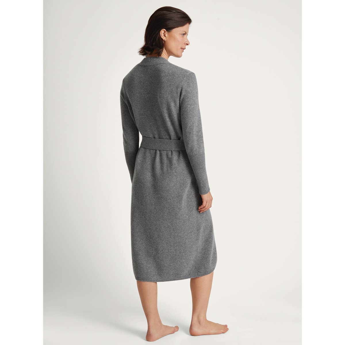 Kimono en laine manches longues Laine THE COSY COLLECTION cosy grey melé, CALIDA