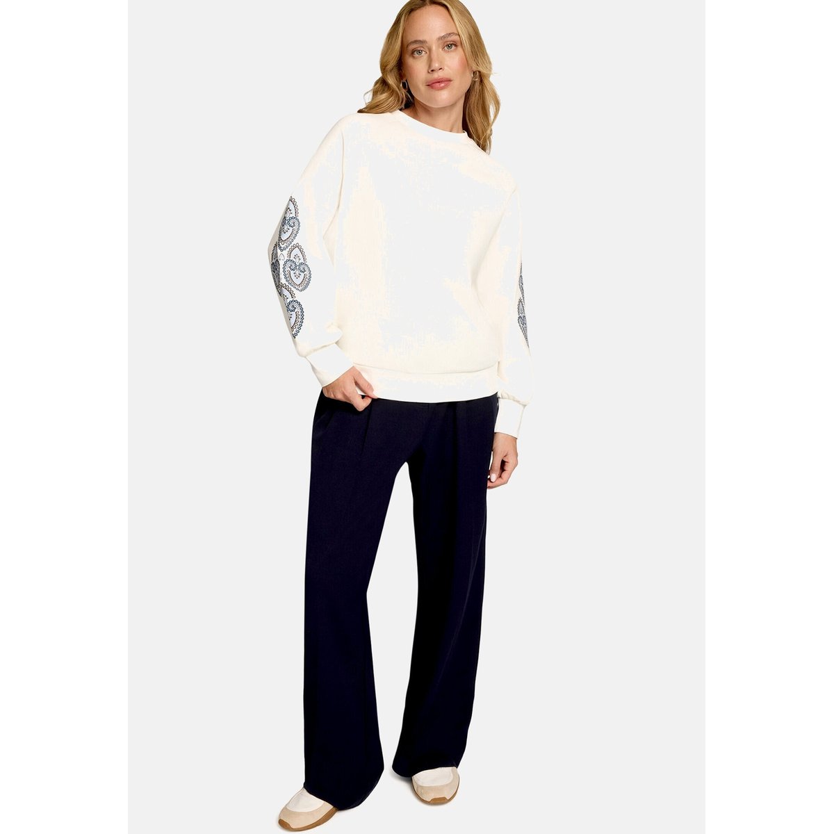 Sweat-shirt à impression patch creamblue, ZERO