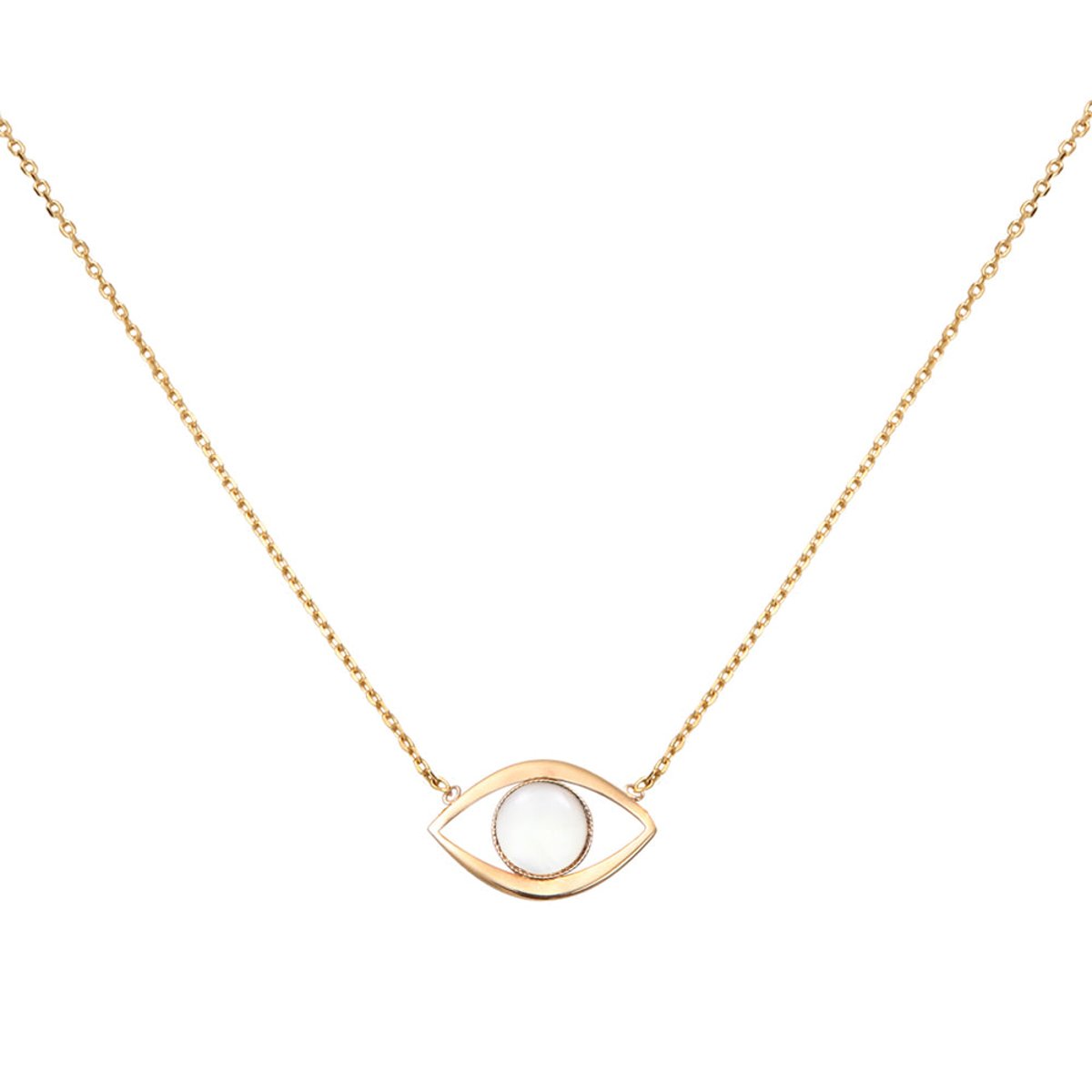 Collier eros grand modele nacre blanche blanc, CAROLINE NAJMAN