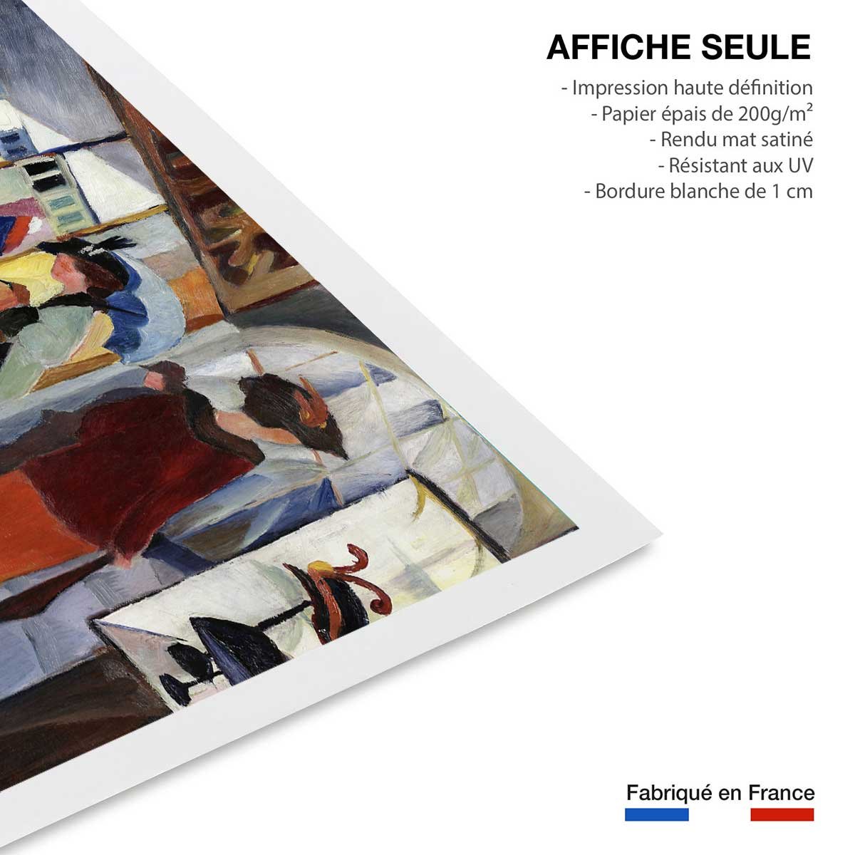 Poster La boutique de mode par August Macke affiche seule, HEXOA