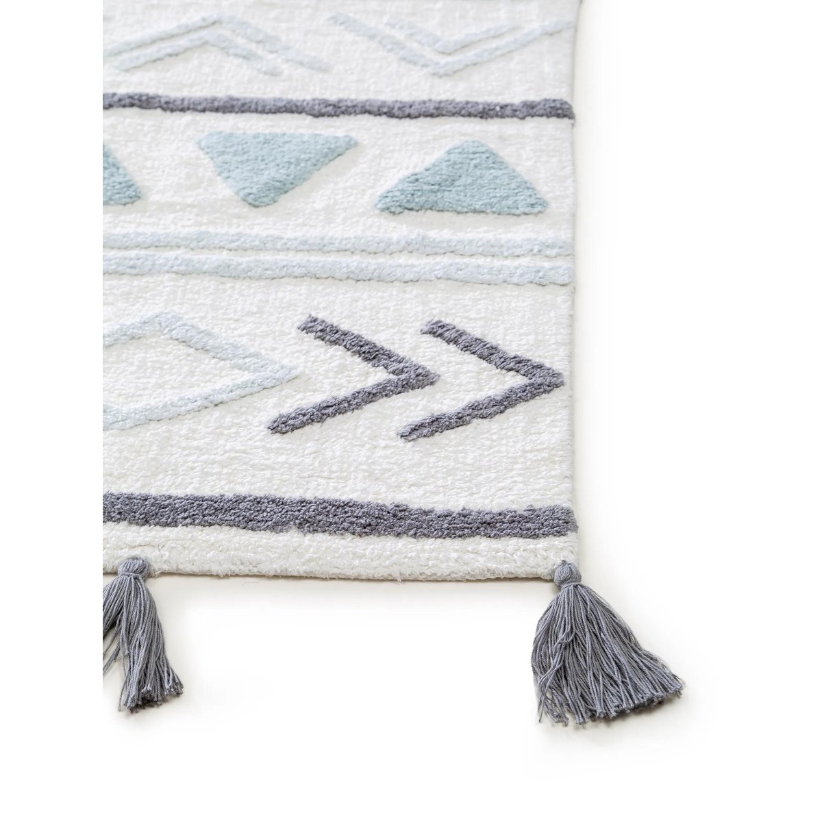 Tapis lavables pour enfants tufté main LEVI bleu, BENUTA