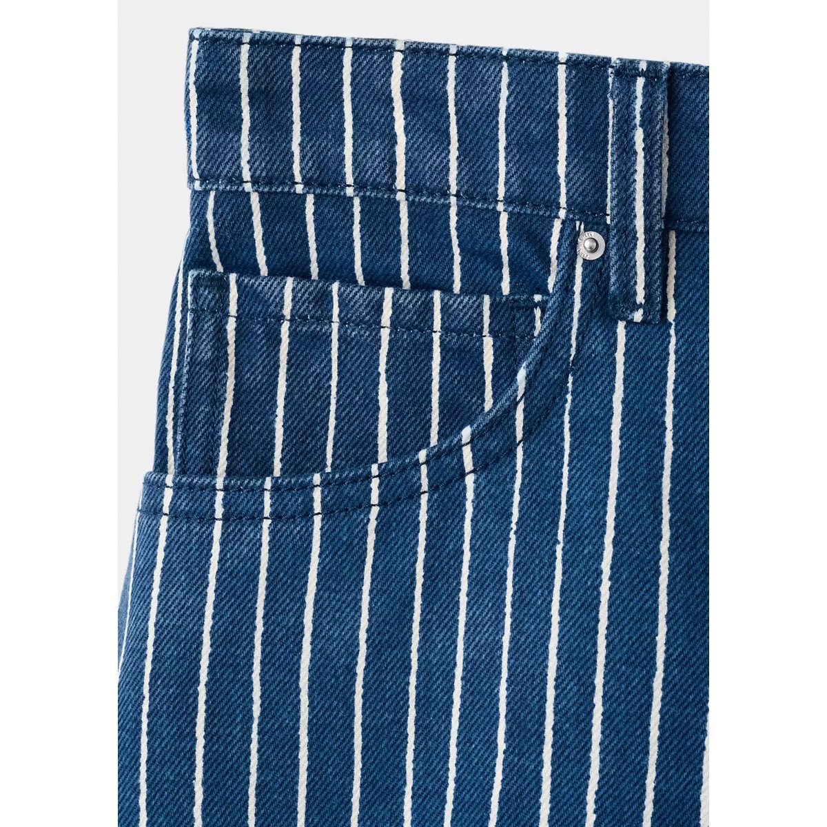 Short jean taille haute bleu, MANGO