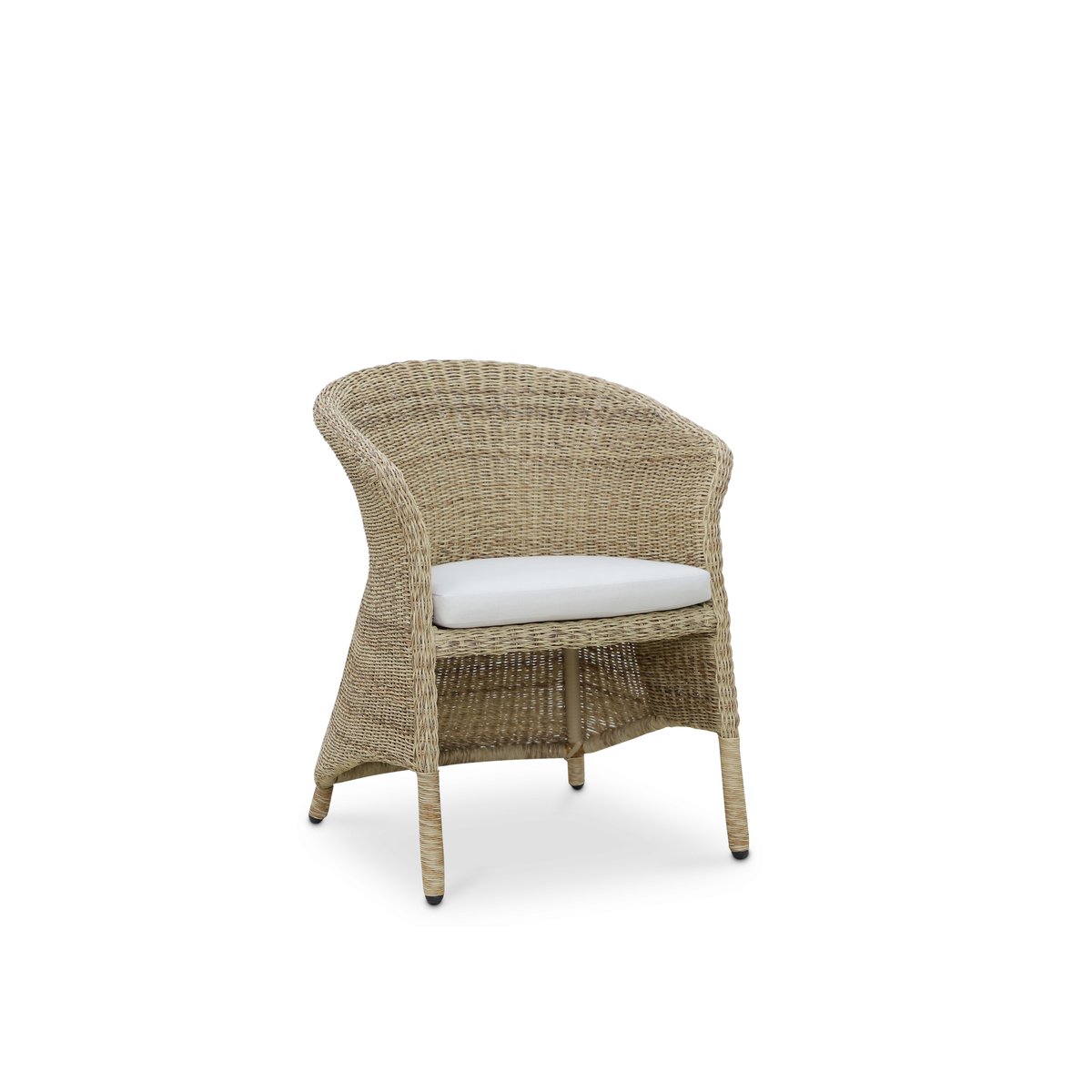 Chaise rotin, lot de 2, PALMA marron clair, écru, DEFORA HOME