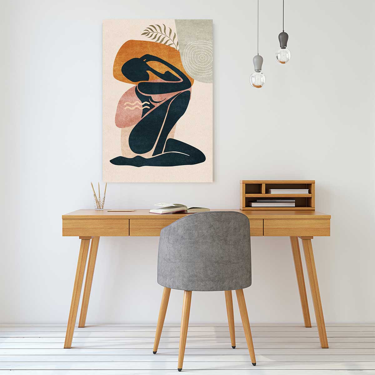 Tableau moderne coloré collage feministe toile imprimée, HEXOA