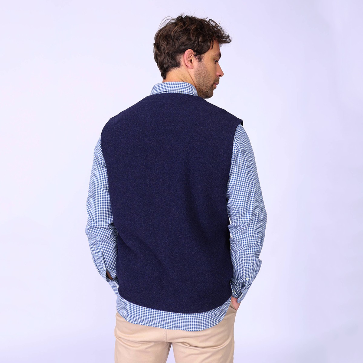 Gilet sans manche Howard bleu marine, MISE AU GREEN