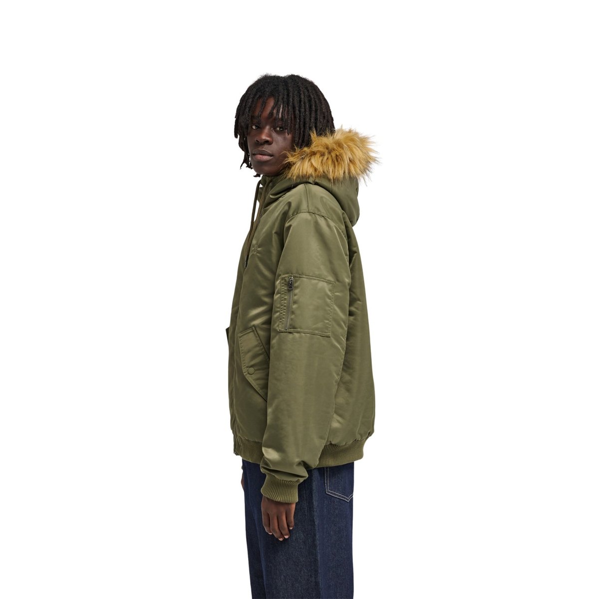Veste bomber HOODED BOMBER JACKET vert kalamata, ELEMENT