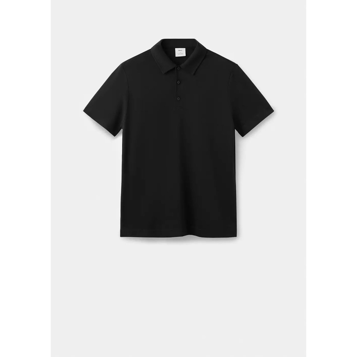Polo maille fine noir, MANGO MAN