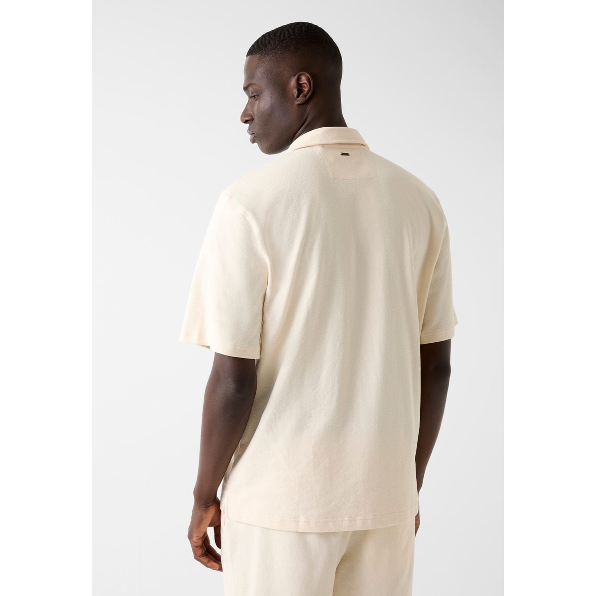 Chemise De Bowling Tricotée crème, GUESS