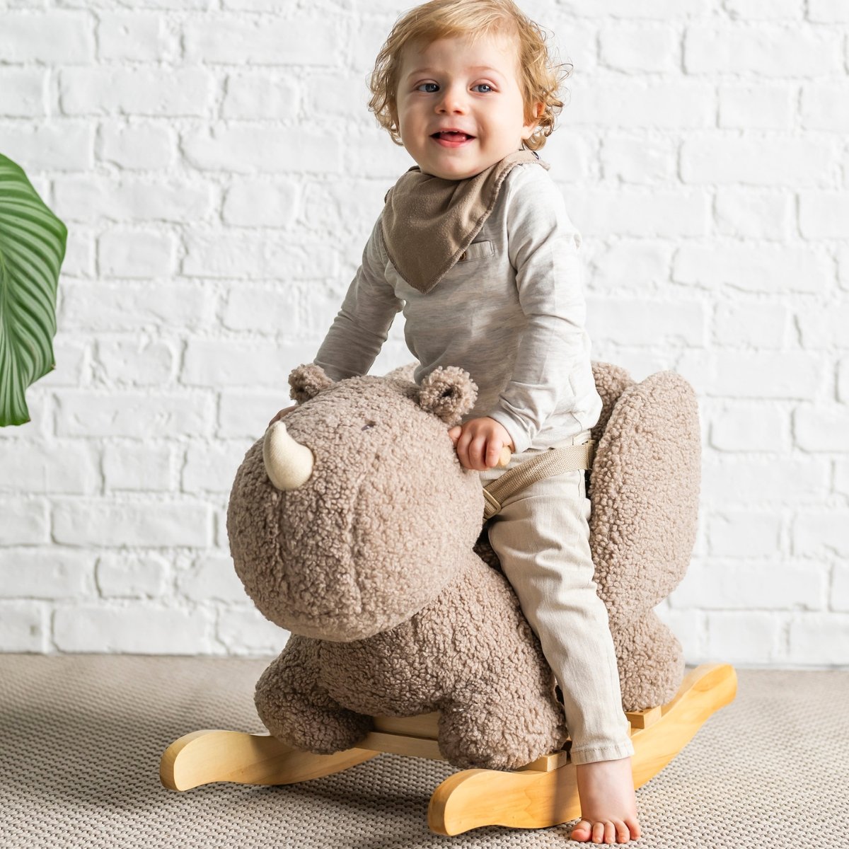Bascule Teddy Lapidou Rhino taupe, NATTOU