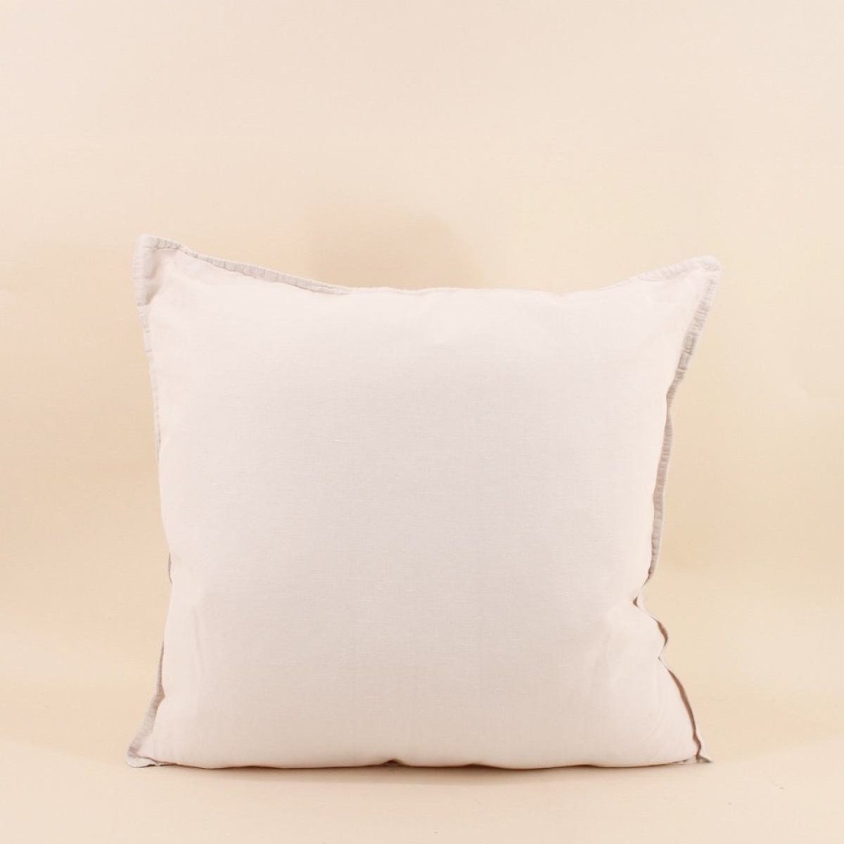 Coussin avec lin 45x45cm blanc, ORNAMI
