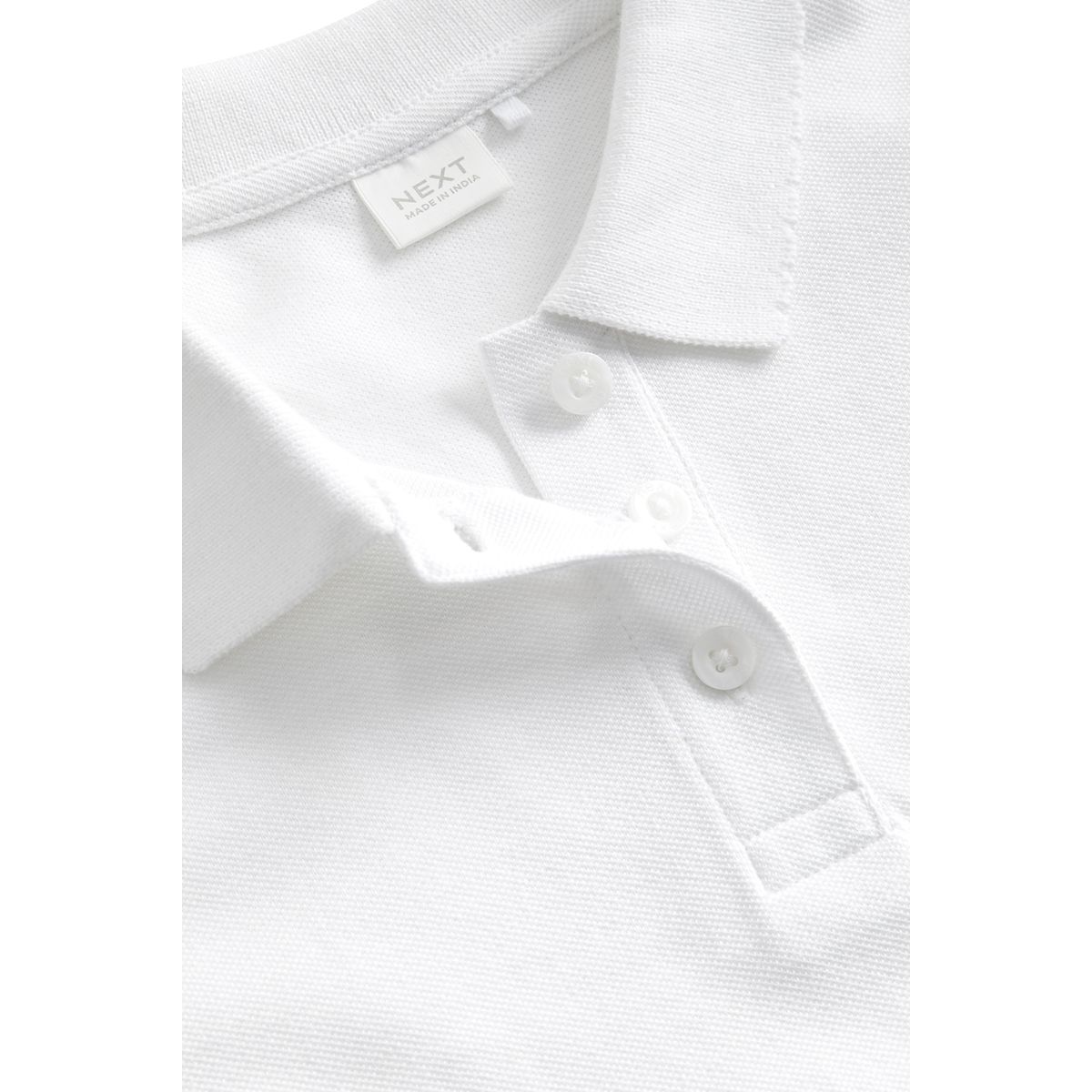 Polo coton fille, lot de 5 blanc, NEXT