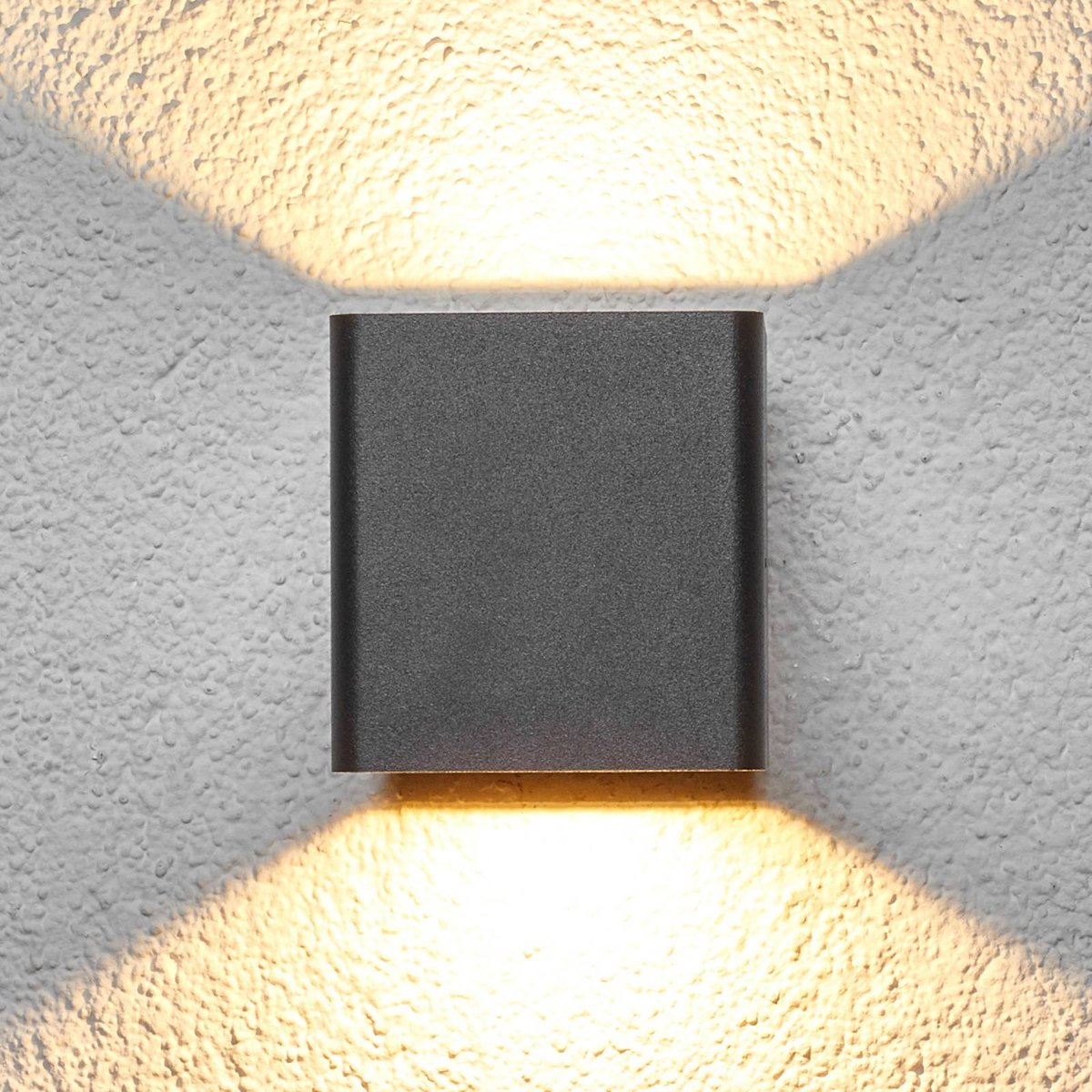 Applique extérieure en aluminium moderneLED anthracite, LUCANDE