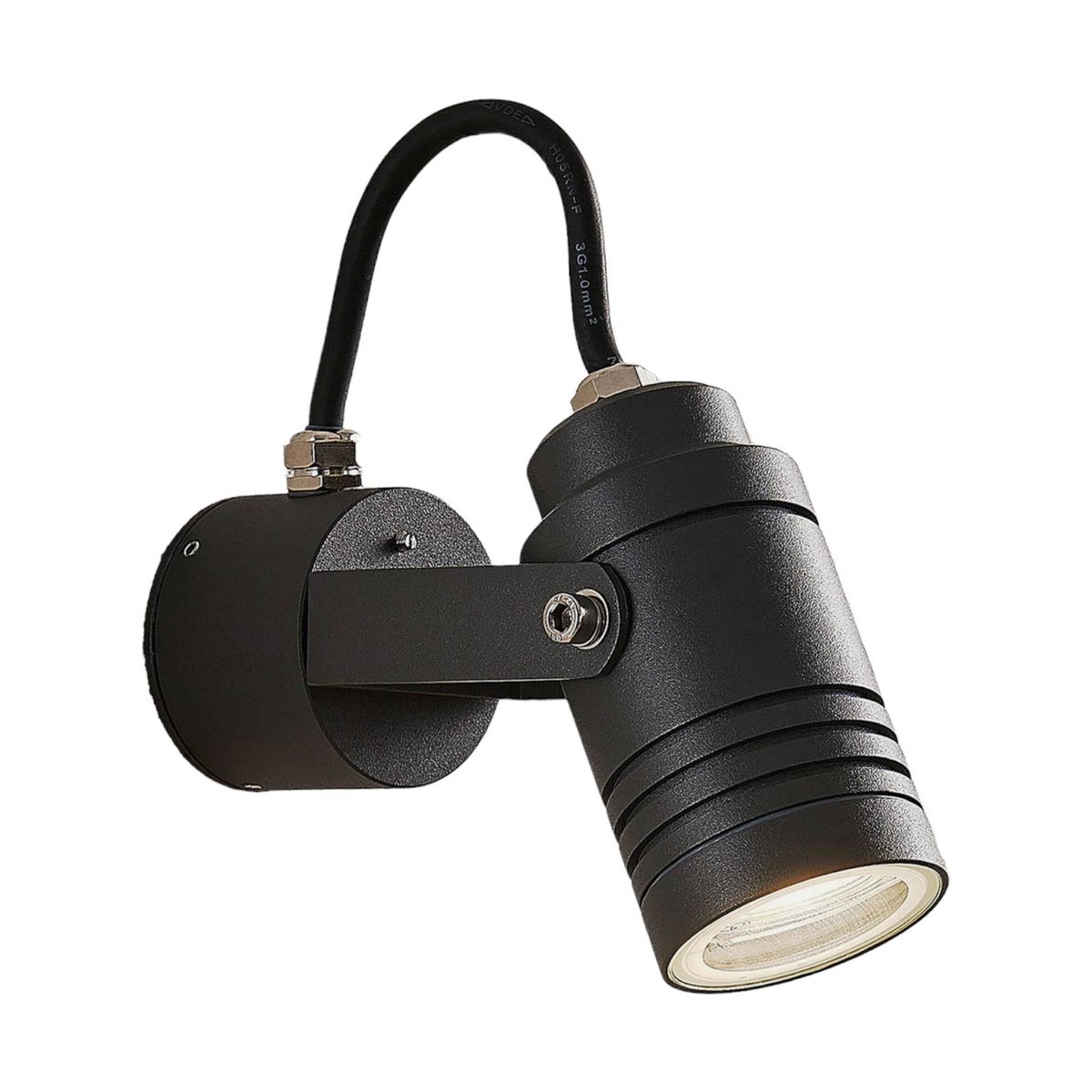 Luminaire extérieur en aluminium moderne gris foncé, LUCANDE