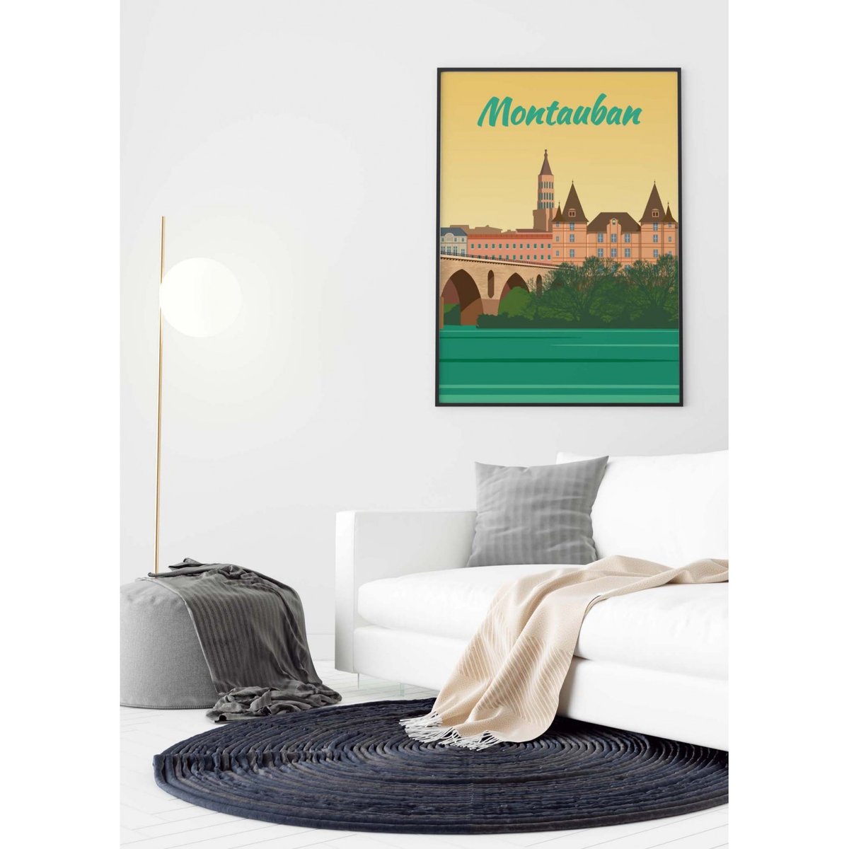 Affiche ville Montauban blanc, L'AFFICHERIE