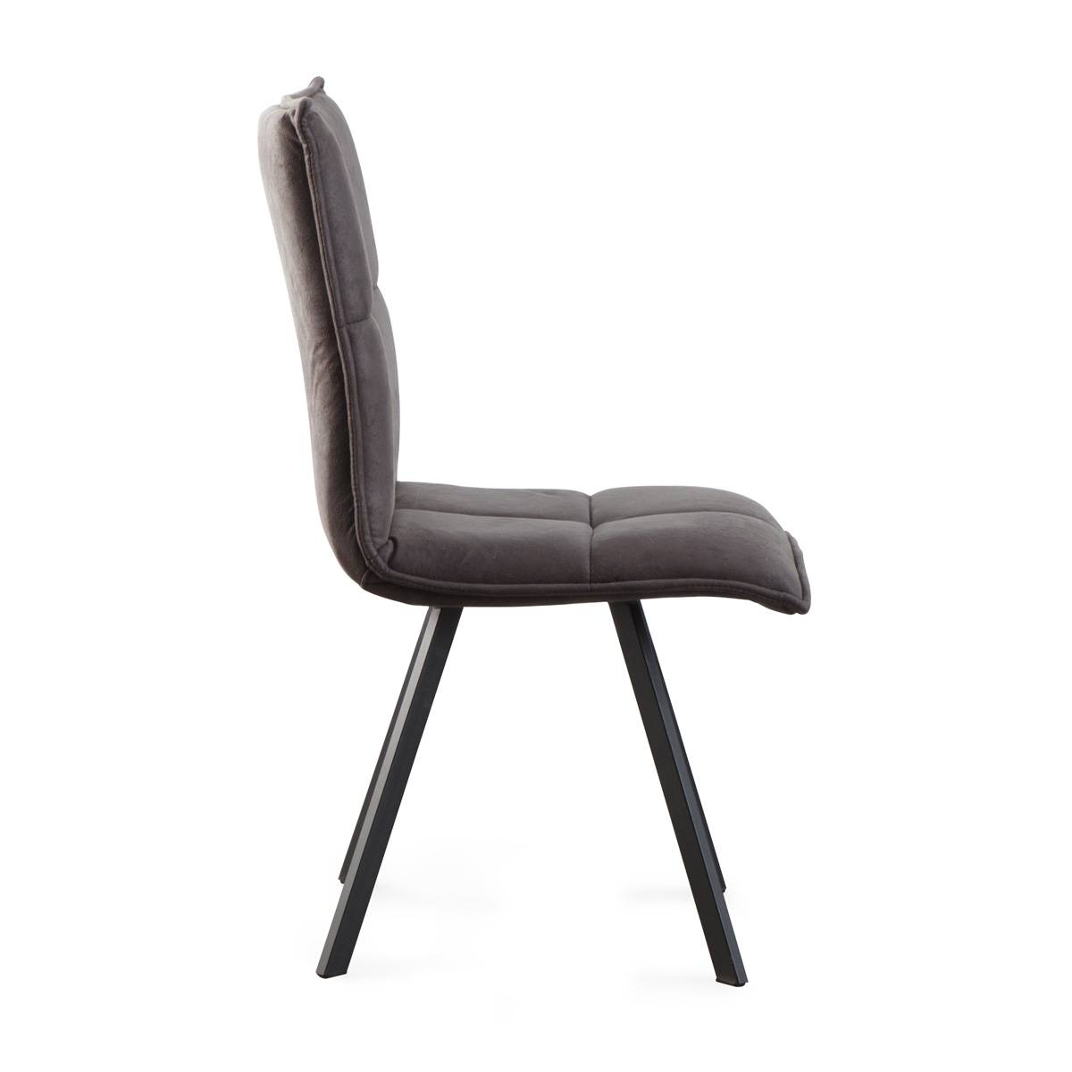 Lot de 2 chaises en polyester NINO noir, MADE IN MEUBLES