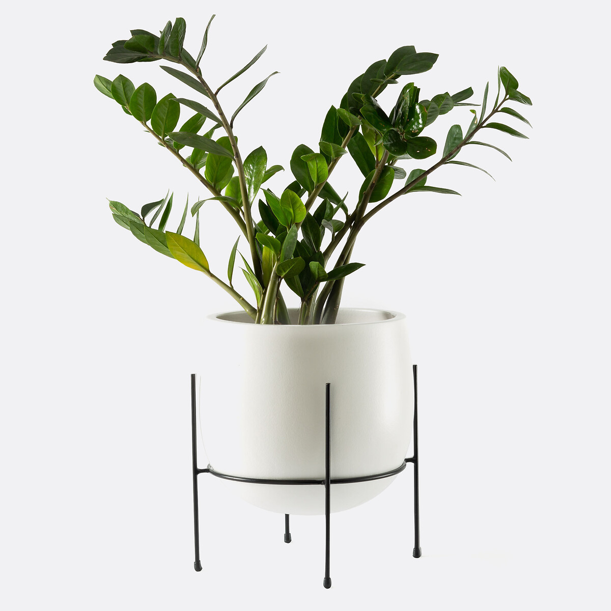 Cache-pot sur pied Ø27 cm, Kuza blanc/noir, LA REDOUTE INTERIEURS