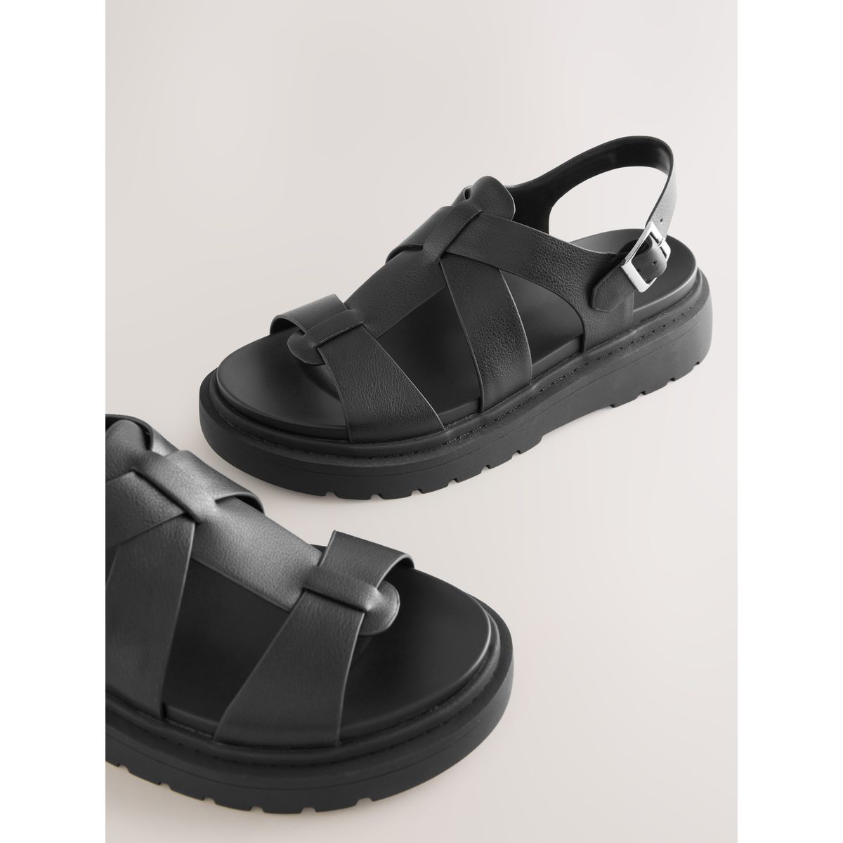 Sandales forever comfort® à semelle épaisse noir, NEXT