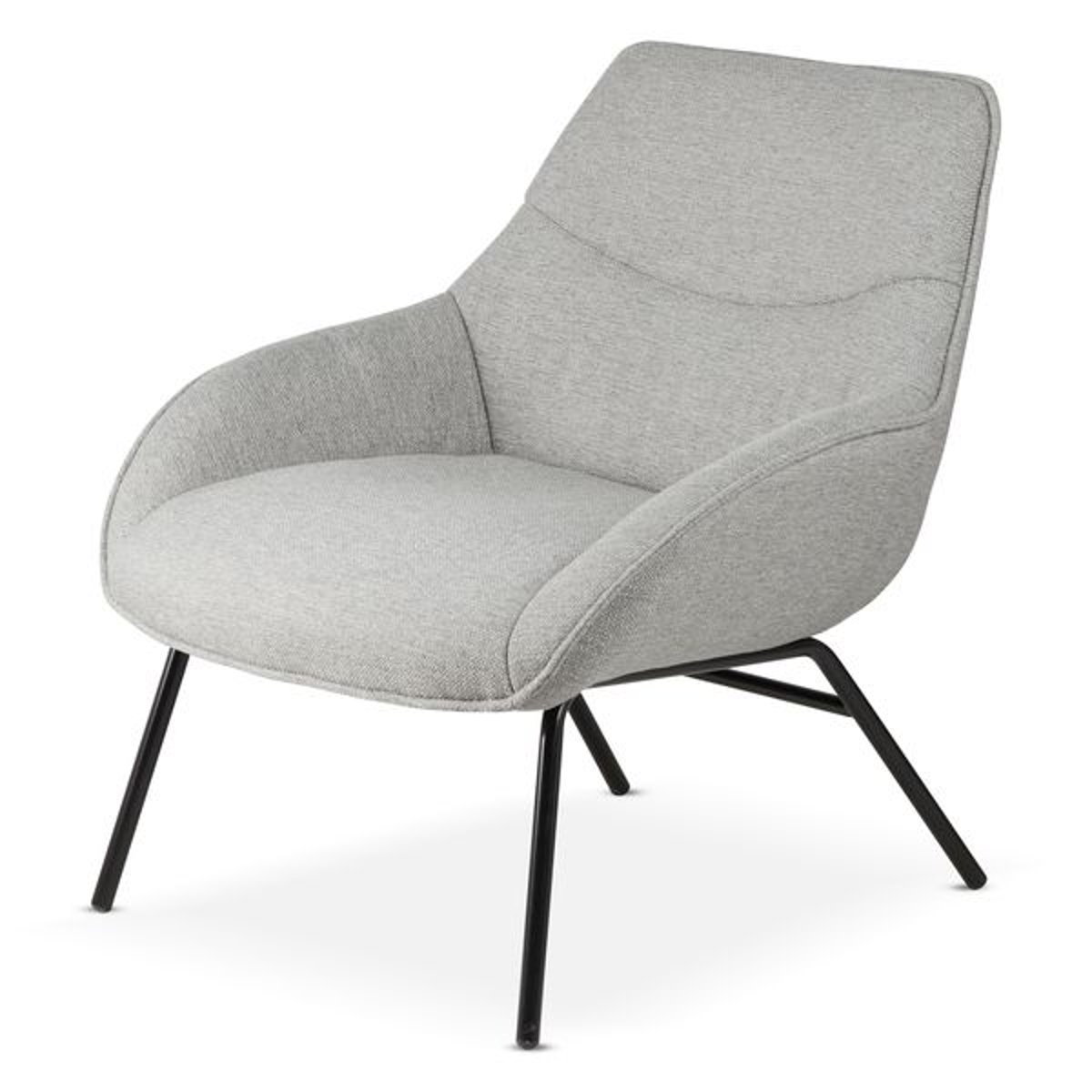 Fauteuil tissu gris clair, ZAGO
