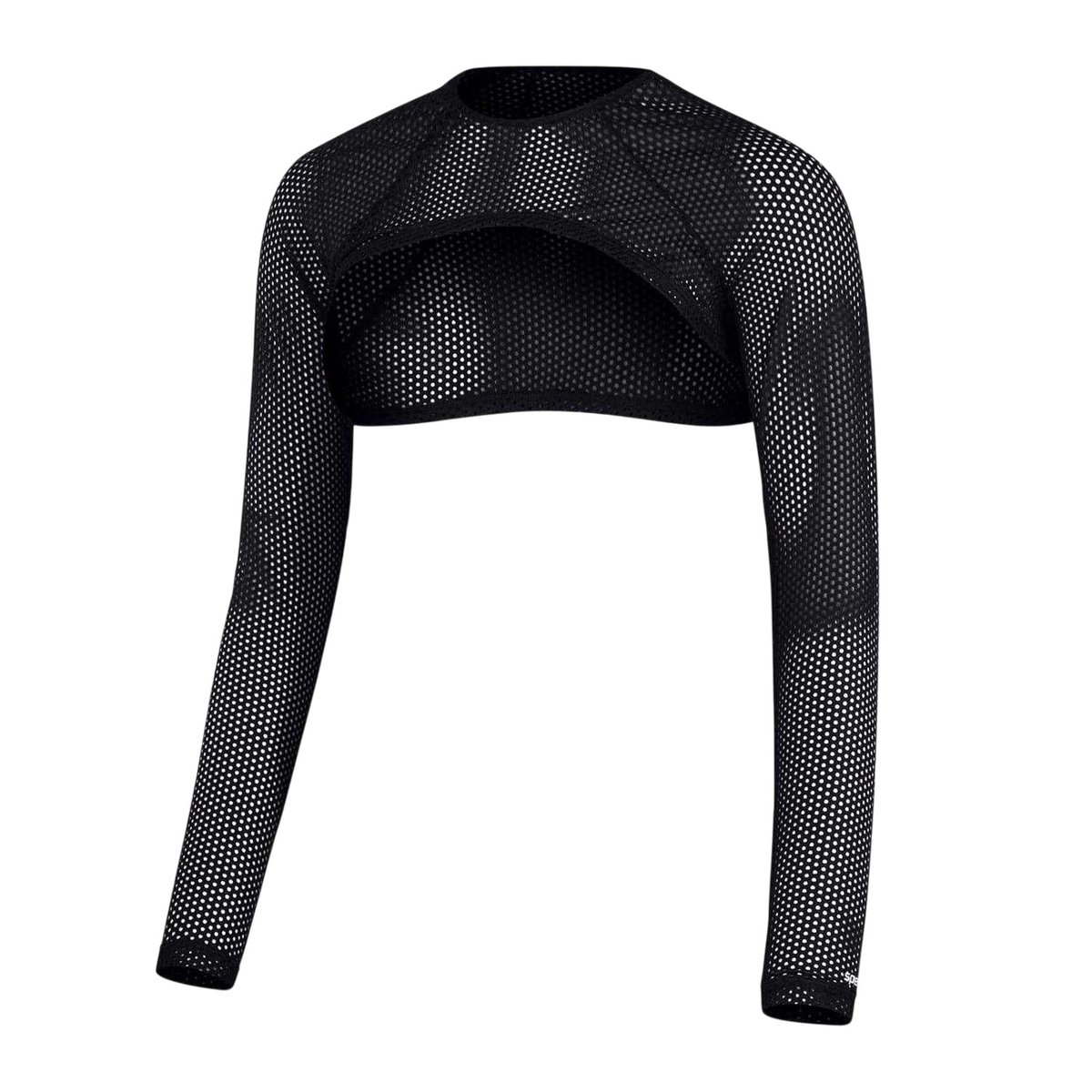 Haut de sport court et cintré en maille à manches longues multicolore, SPEEDO