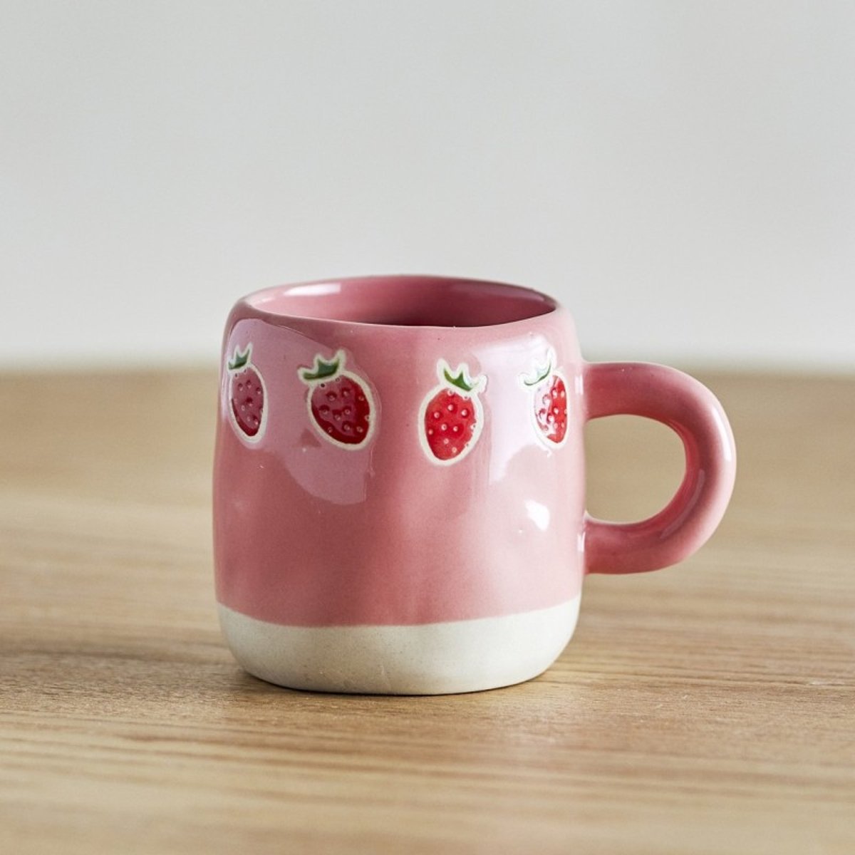 Petite tasse grès fraises MILLIE rose, BLOOMINGVILLE