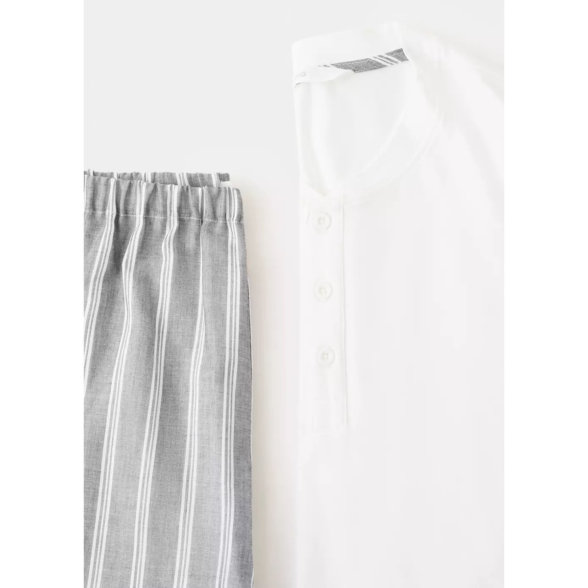 Lot pyjama combiné 100 % coton gris, MANGO MAN