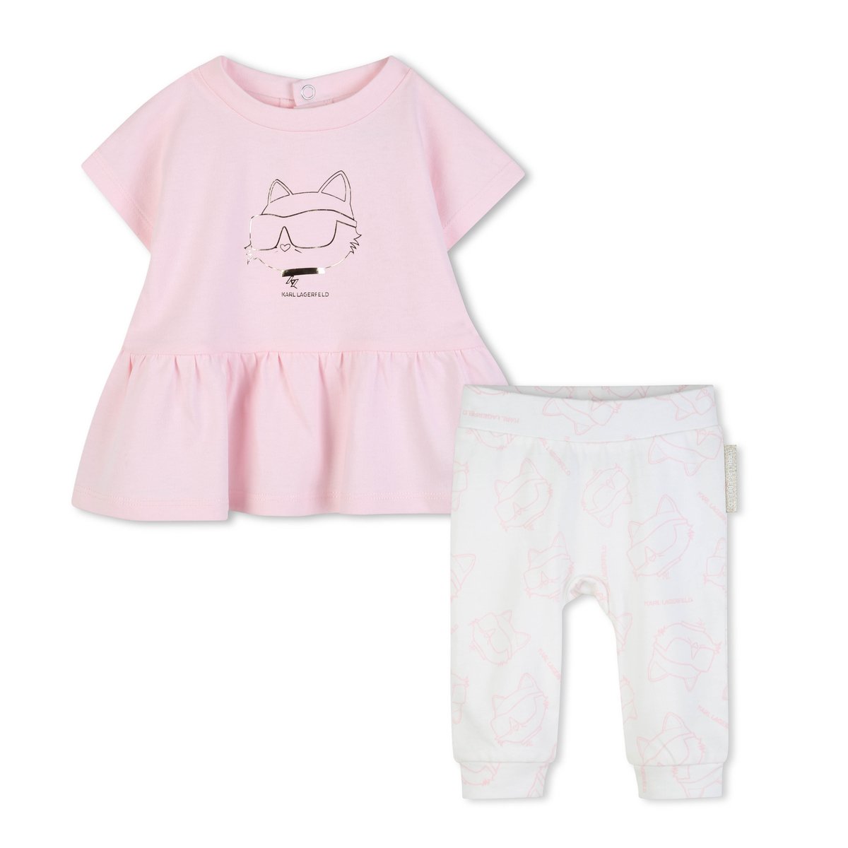 Ensemble robe et legging rose ecru, KARL LAGERFELD KIDS