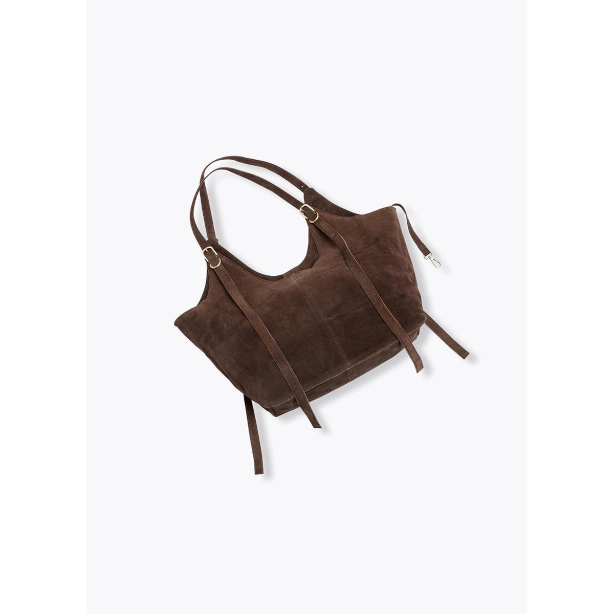 Grand sac en cuir suédé marron, PROMOD