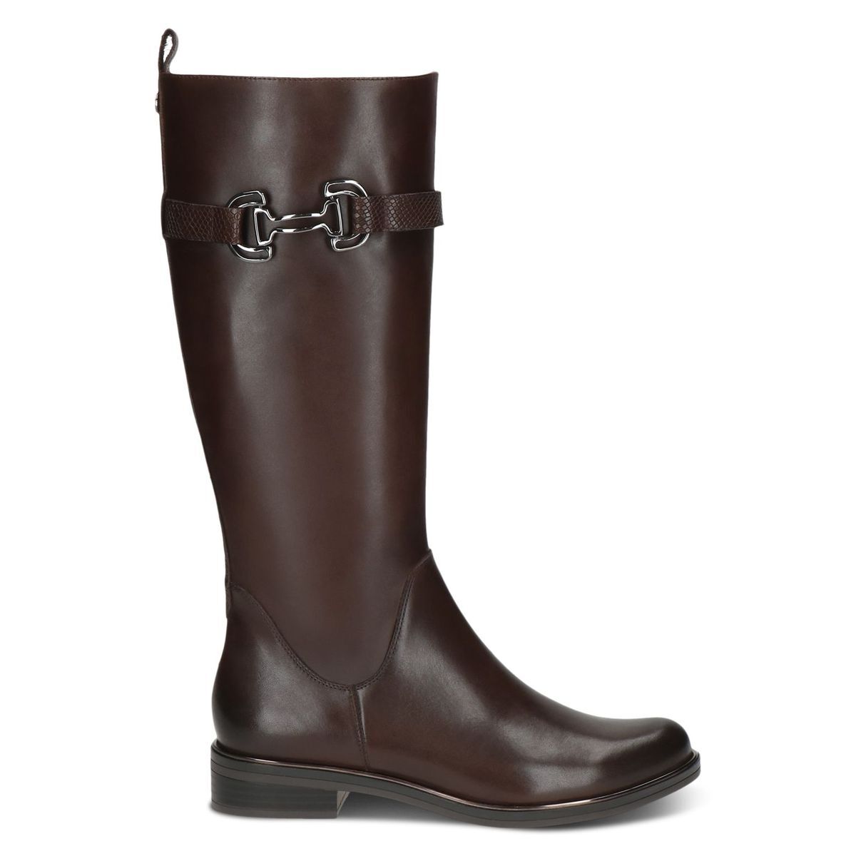 Bottes en cuir marron foncé combiné, CAPRICE