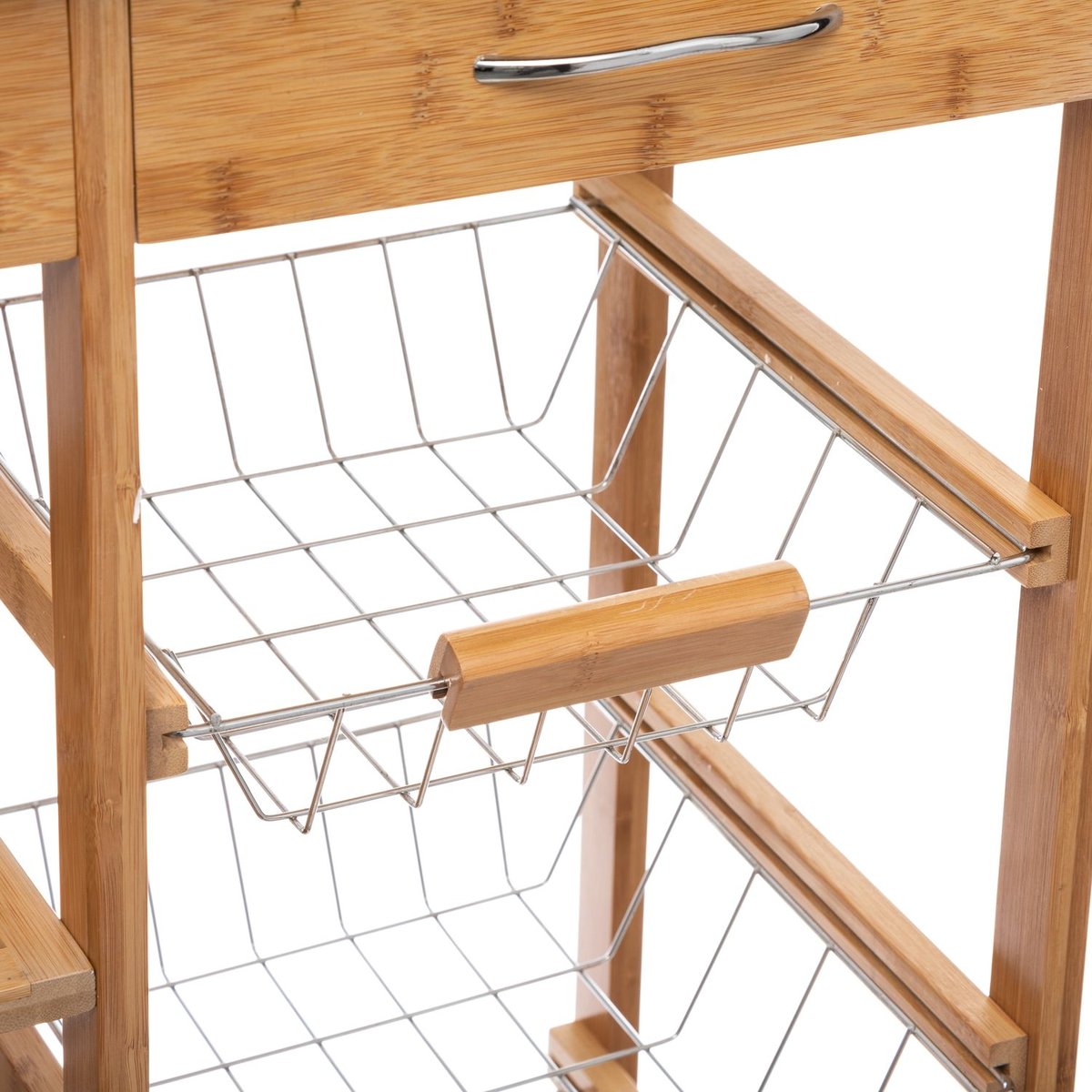 Desserte tiroirs/paniers BAMBOU beige, 5FIVE SIMPLY SMART