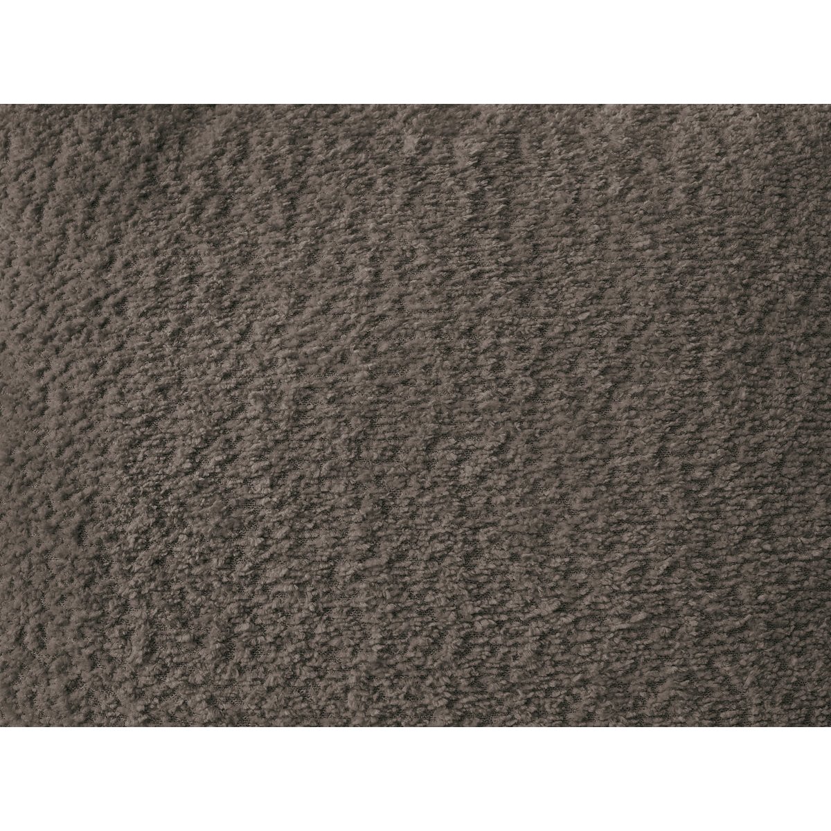 Canapé d'angle convertible 3 places en tissu bouclette avec pouf, MONTAIGNE marron, BOBOCHIC