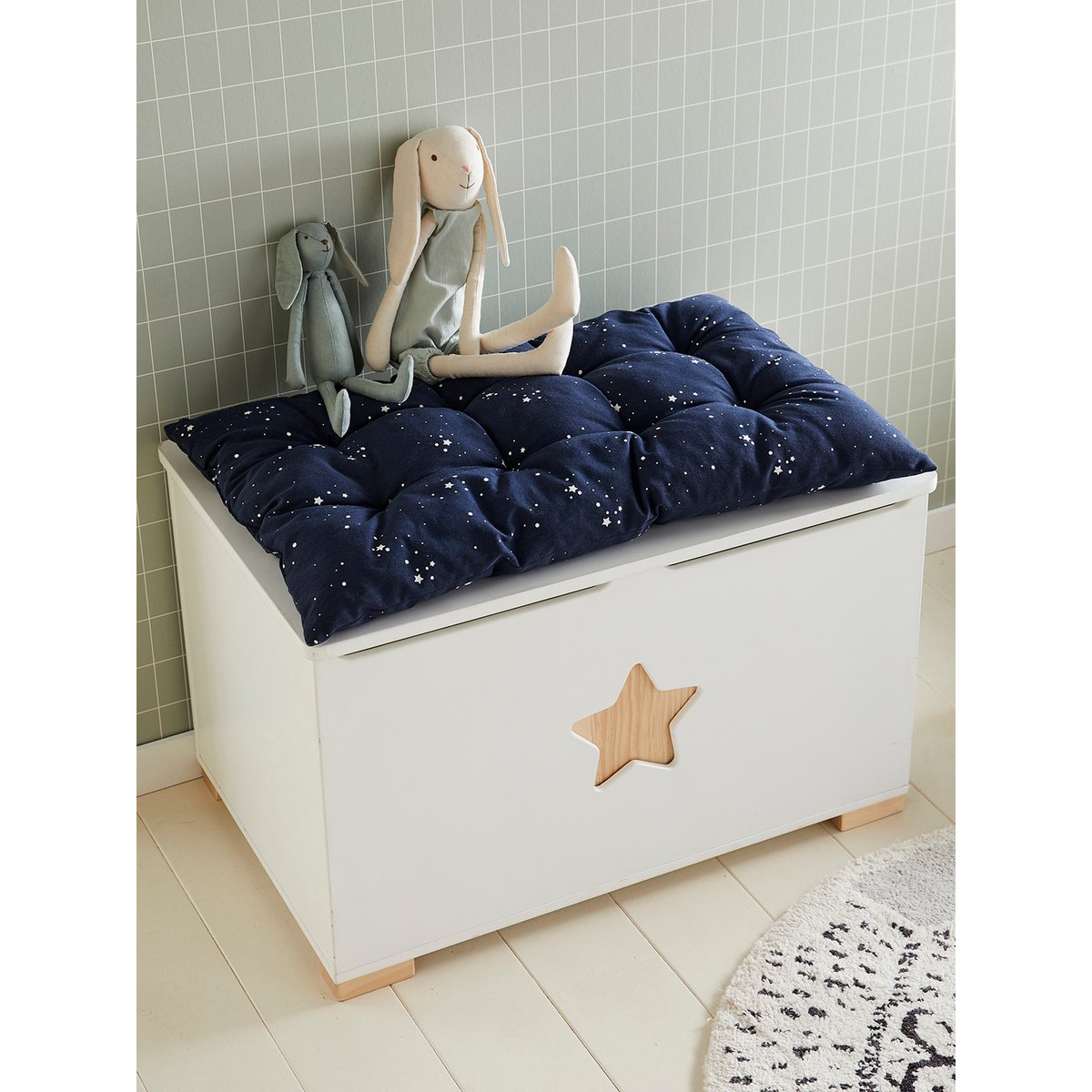 Coussin de banc / coffre marine, VERTBAUDET