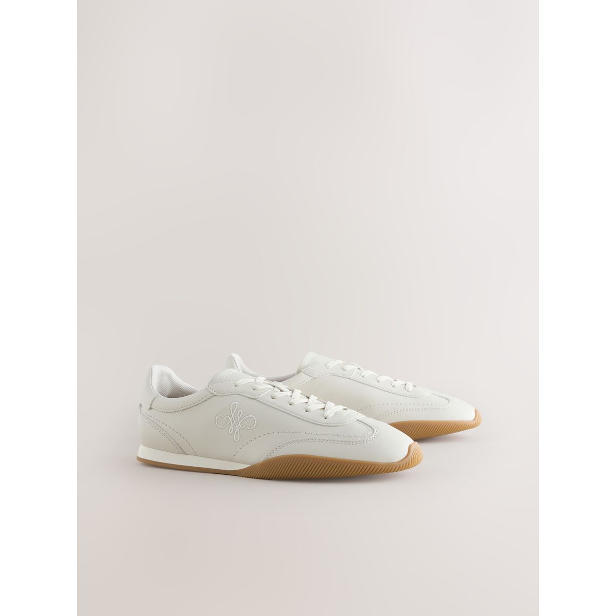 Baskets fins à lacets/logo forever comfort® naturel, NEXT