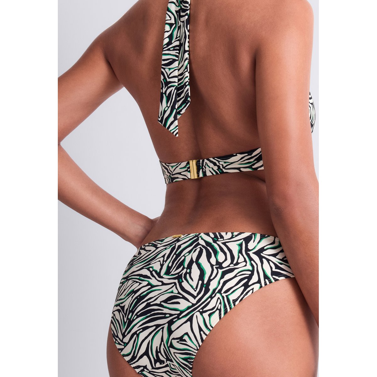 Bas de maillot de bain bresilien Tropical Splash. noir, AUBADE