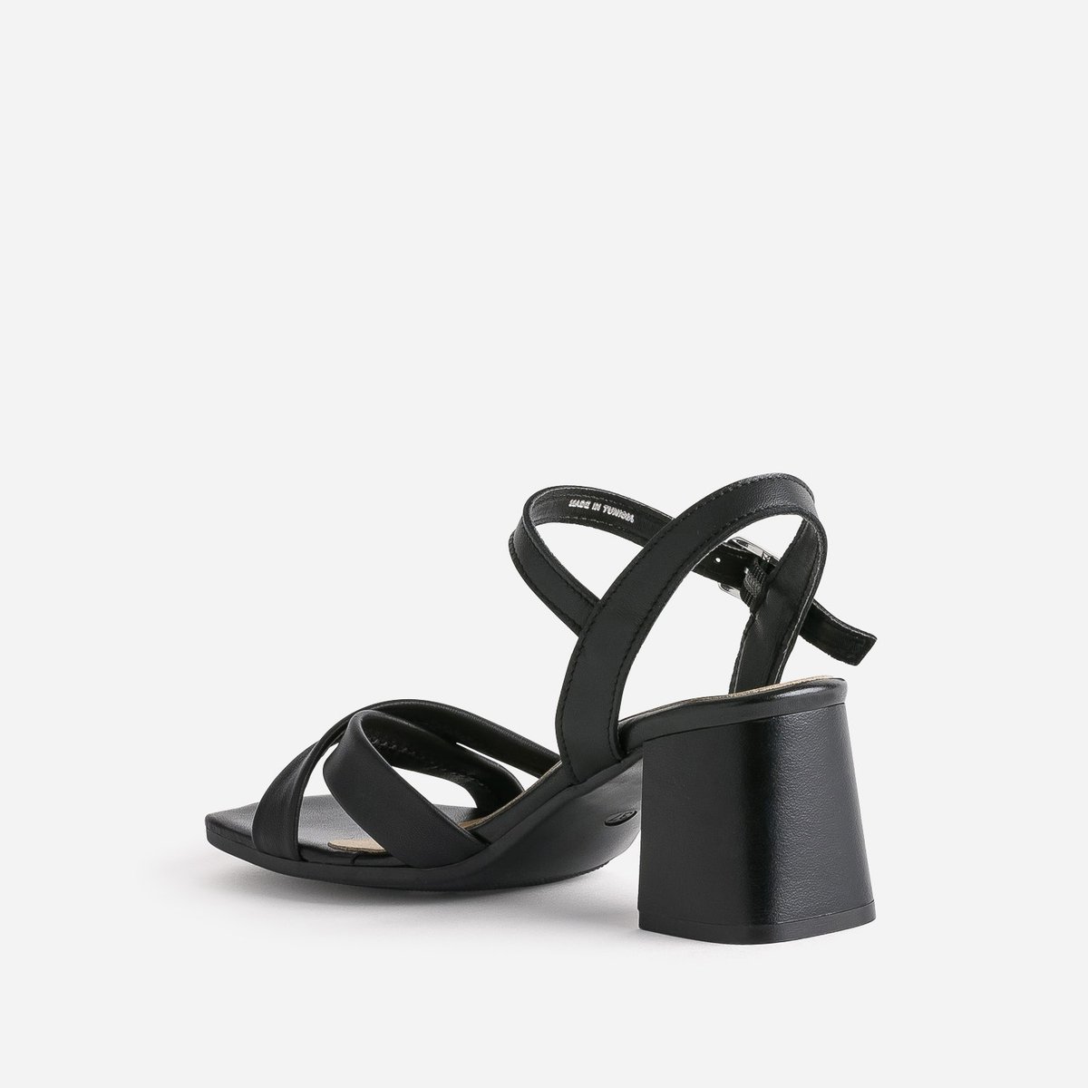 Sandale À Talon en cuir GENEVIEVE noir, ERAM