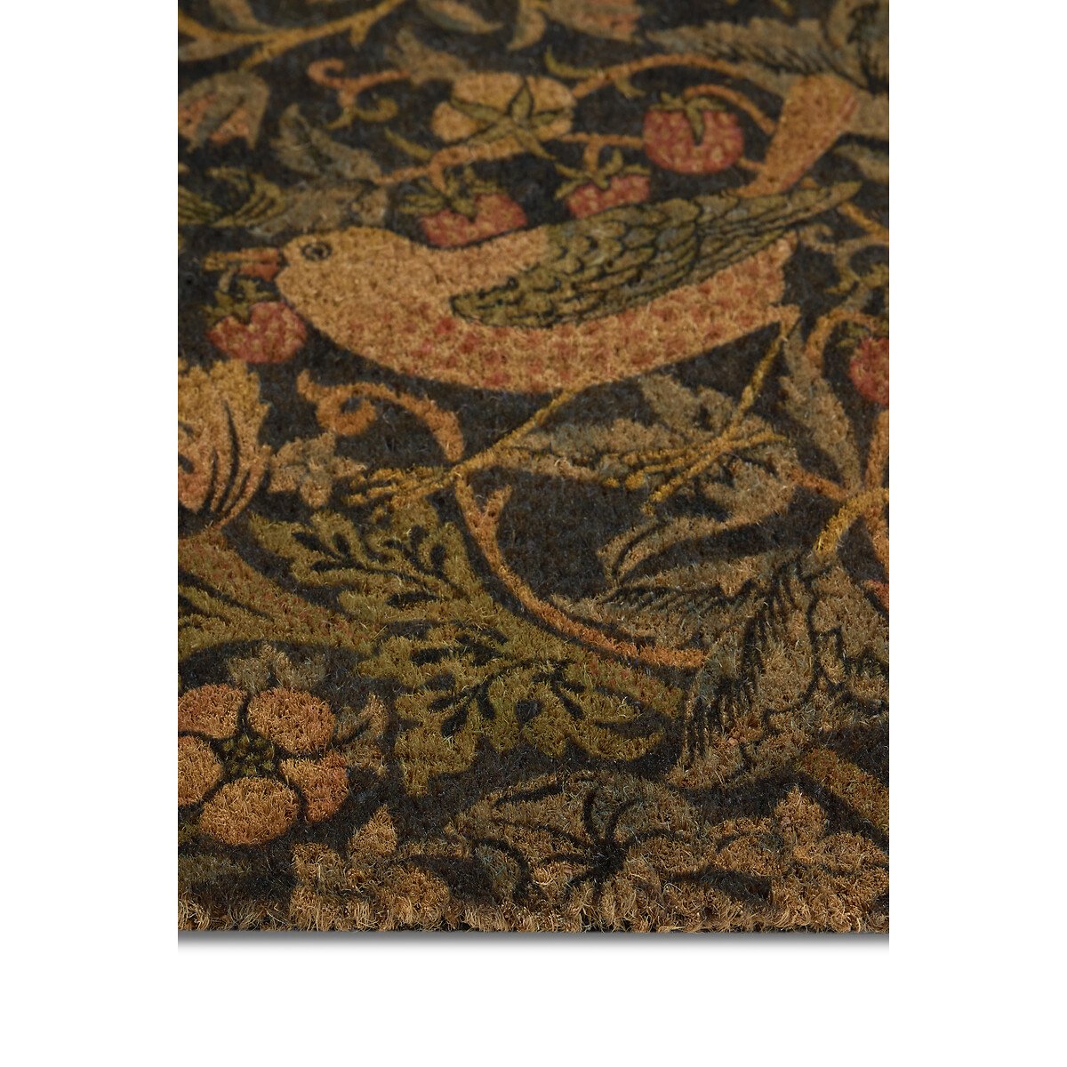 Strawberry Thief Navy Printed Coir Doormat multi-coloured, MORRIS & CO.