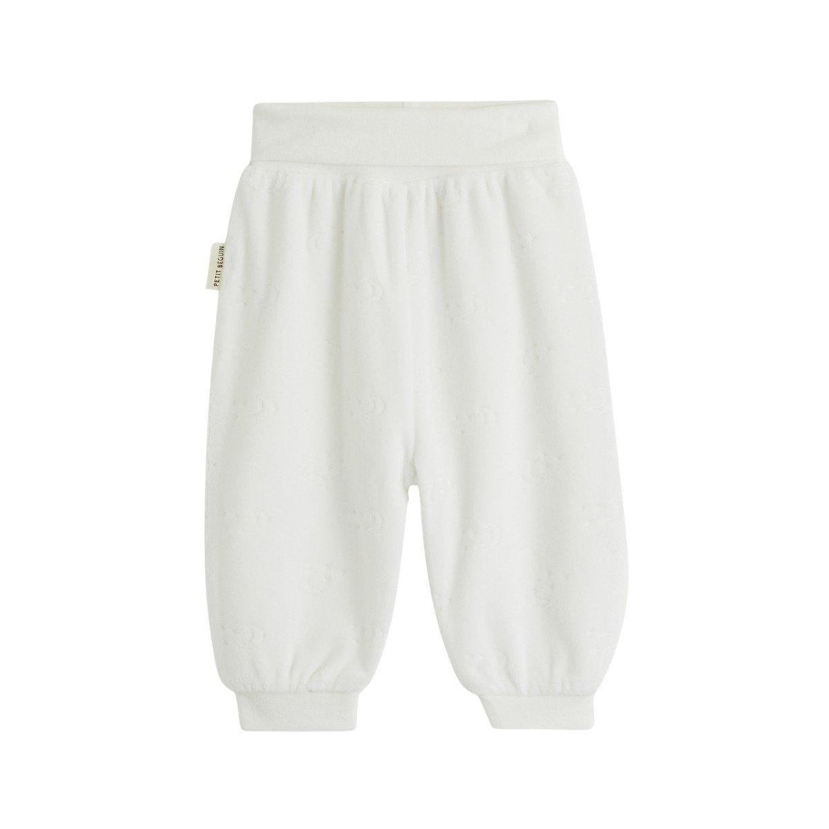 Ensemble bébé gilet et pantalon en velours Eliah ecru, PETIT BEGUIN