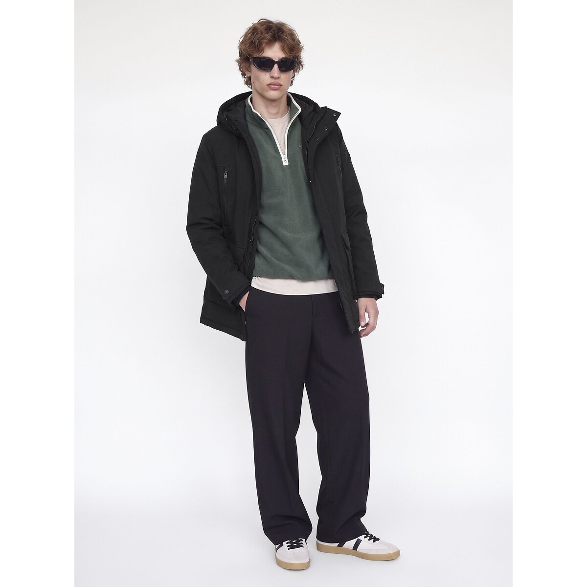 Parka media lunghezza con cappuccio, CLARK nero , JACK & JONES
