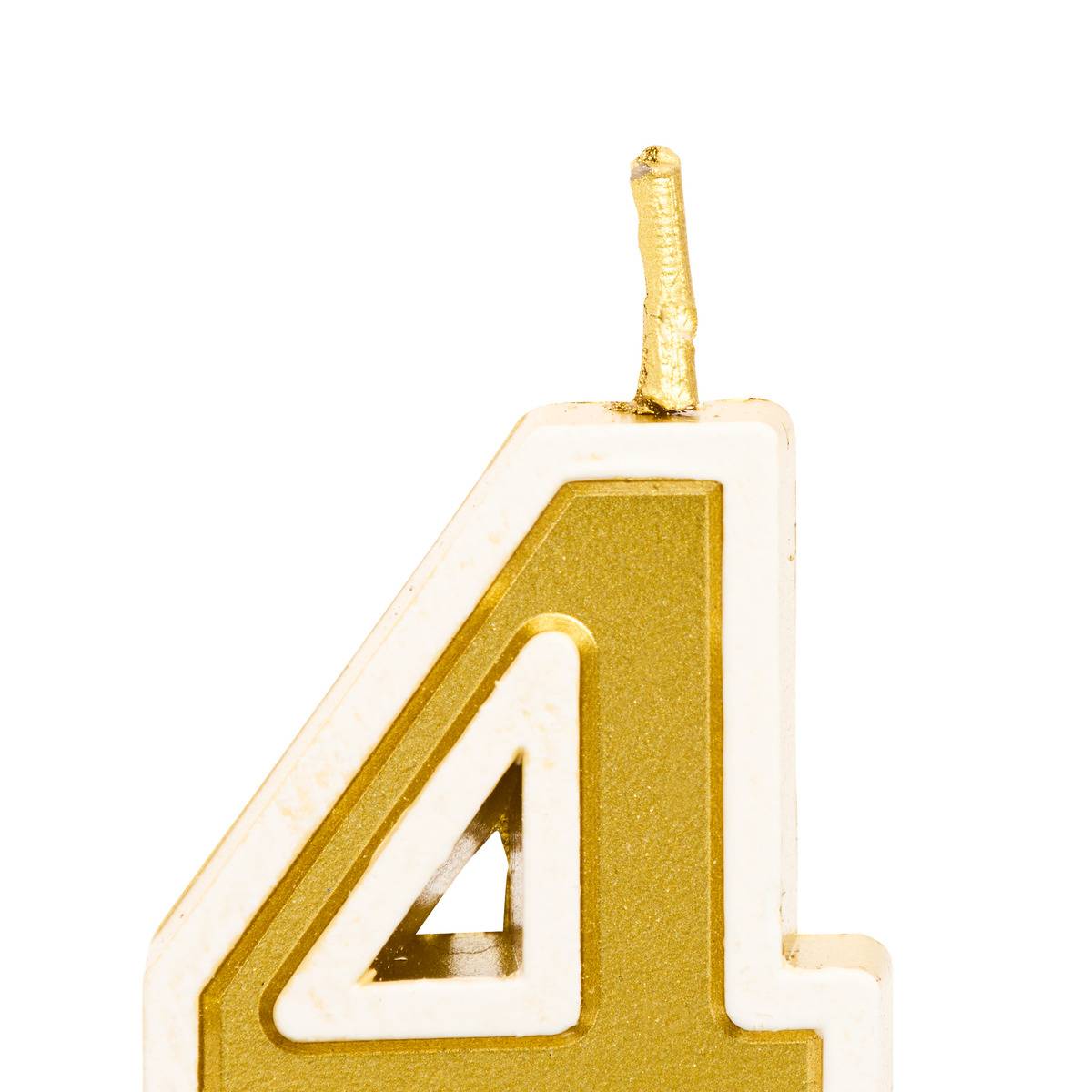 Bougie d'anniversaire Numéro 4 ANNIVERSAIRE doré, 5FIVE SIMPLY SMART