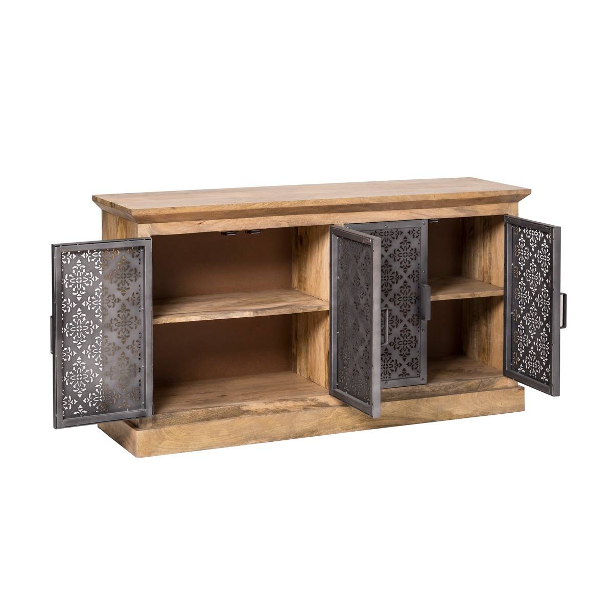 Buffet en bois de manguier SAHARA gris, MADE IN MEUBLES