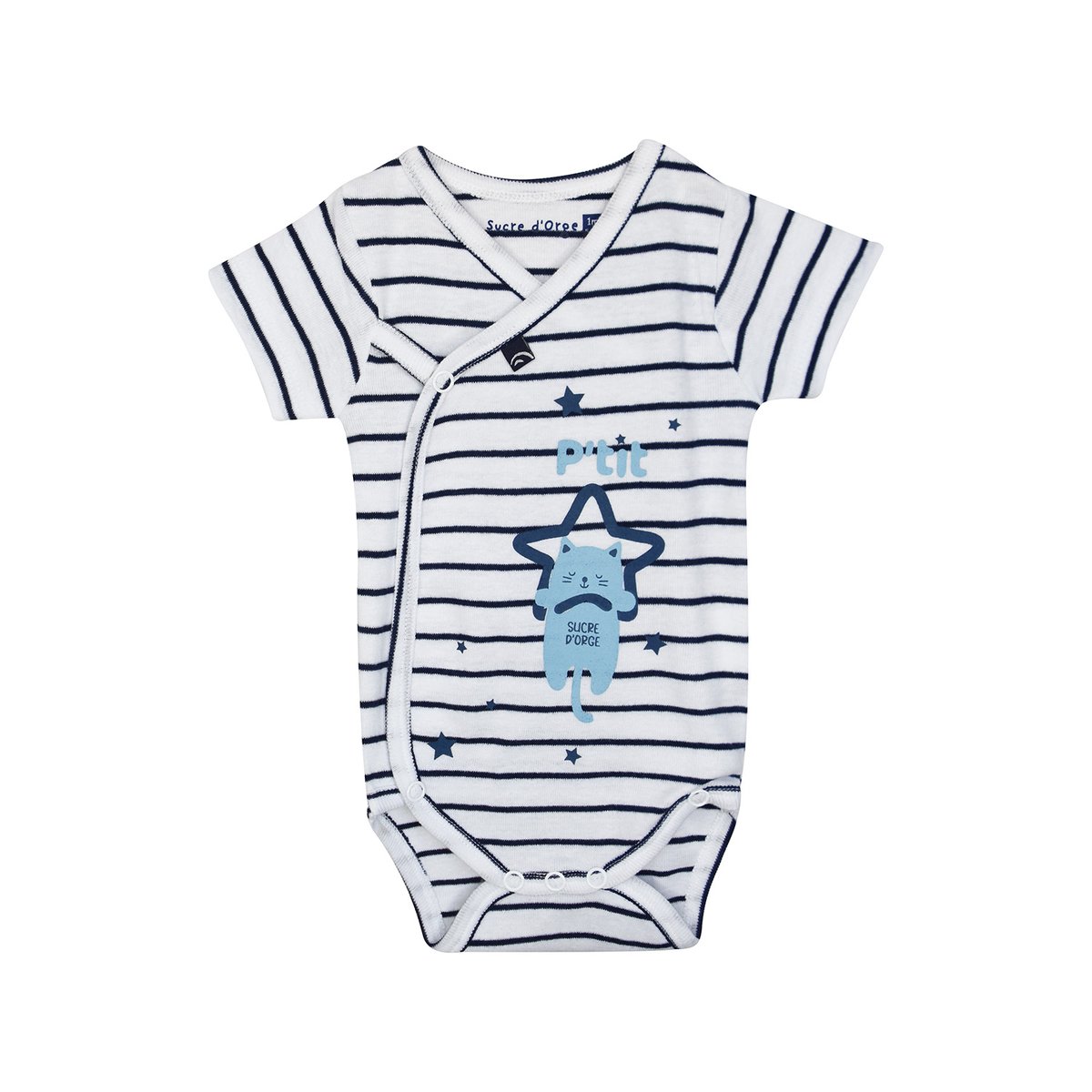 Lot de 2 bodies helian ouverture devant naissance bleu, SUCRE D'ORGE