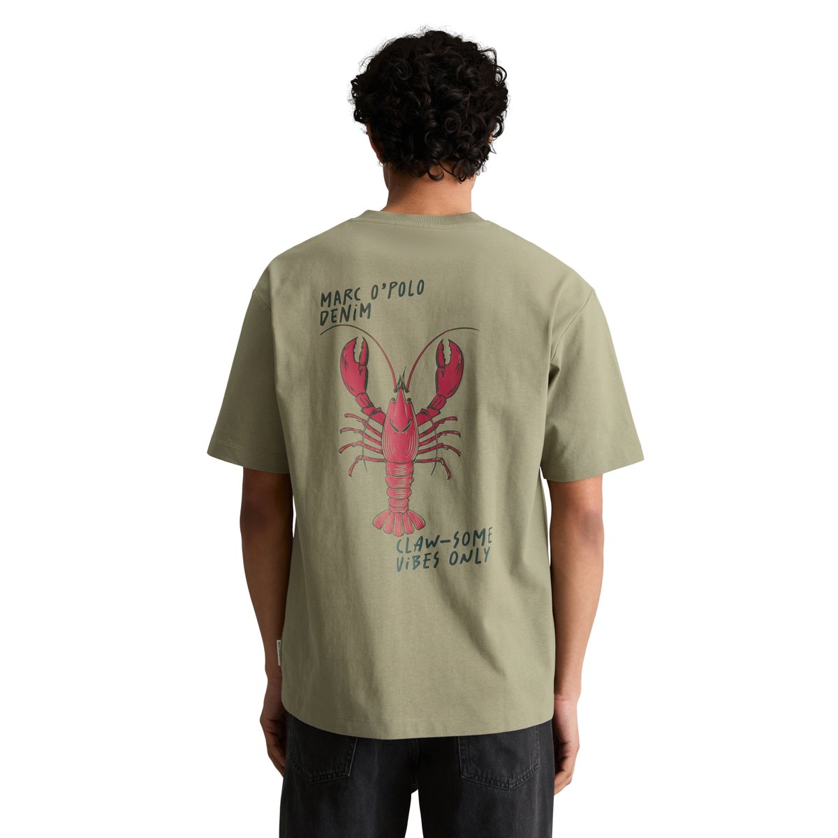 T-shirt Crayfish Capsule avec impression dans le dos vert, MARC O’POLO DENIM