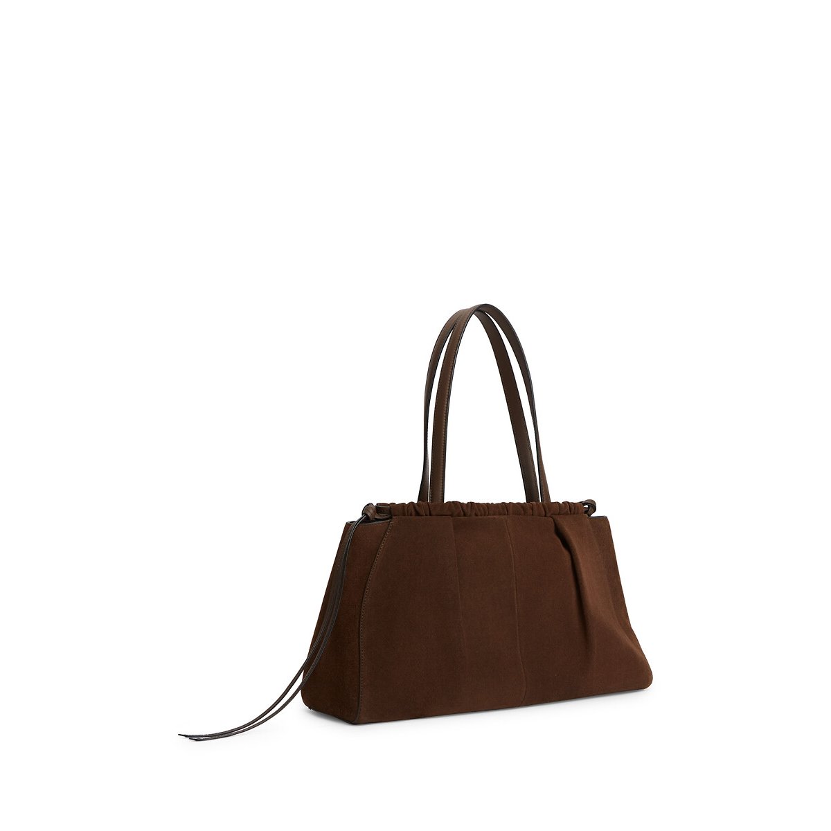 Sac hobo en cuir de vachette suède marron, TOMMY HILFIGER